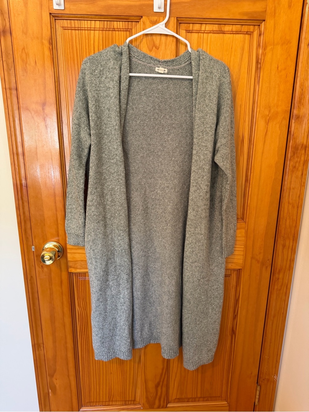 Cozy Open-Front Gray Women's Cardigan Sweater